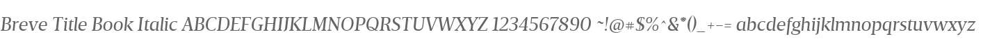 BreveTitle-BookItalic