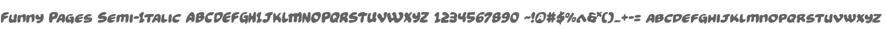 Funny Pages Semi-Italic