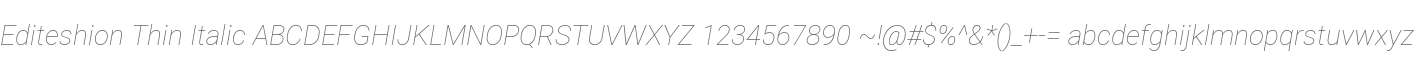 Editeshion Thin Italic