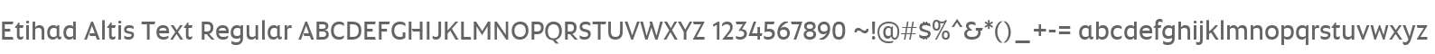 Etihad Altis Text Regular