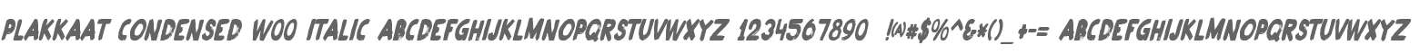 Plakkaat Condensed W00 Italic