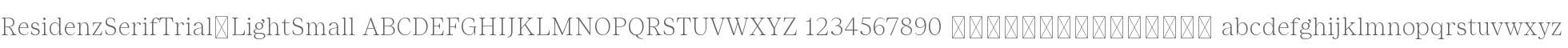 Residenz Serif Trial Light Small