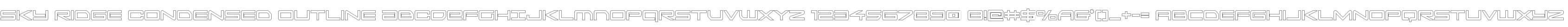 Sky Ridge Condensed Outline