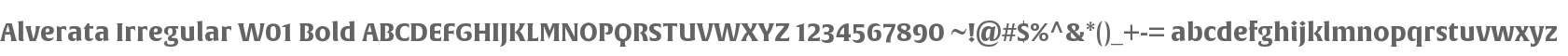 Alverata Irregular W01 Bold