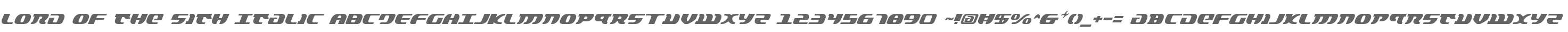 Lord of the Sith Italic