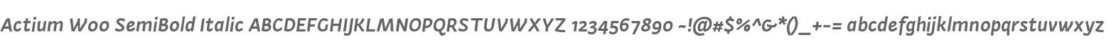 Actium W00 SemiBold Italic
