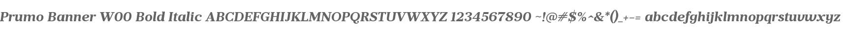 Prumo Banner W00 Bold Italic