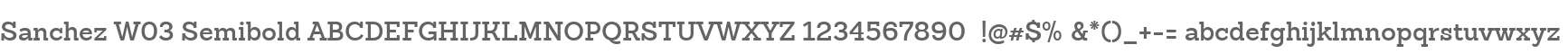 Sanchez W03 Semibold