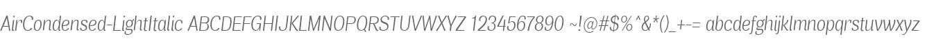 AirCondensed-LightItalic