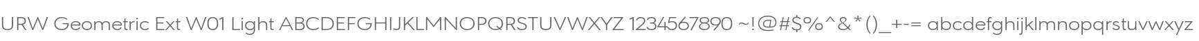 URW Geometric Ext W01 Light
