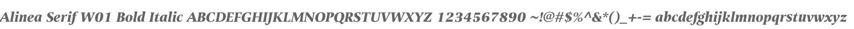 Alinea Serif W01 Bold Italic