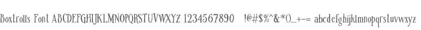 Boxtrolls Font