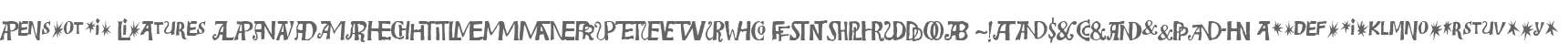 Bensgothic Ligatures