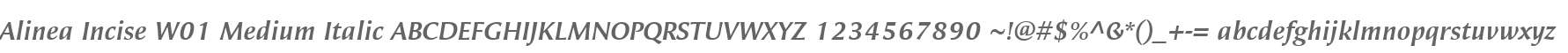 Alinea Incise W01 Medium Italic
