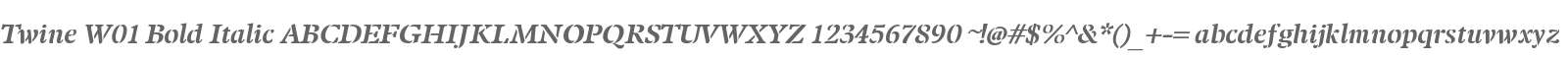 Twine W01 Bold Italic
