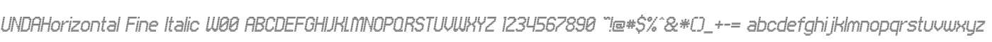 UNDAHorizontal Fine Italic W00