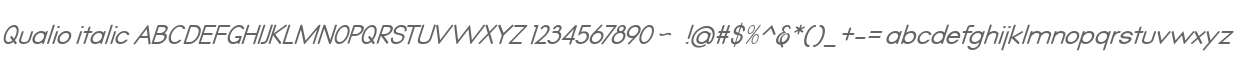 Qualio italic