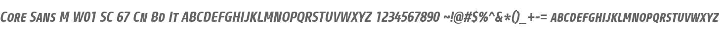 Core Sans M W01 SC 67 Cn Bd It