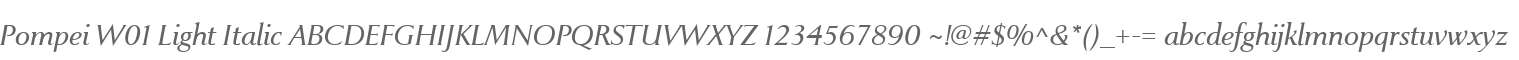 Pompei W01 Light Italic