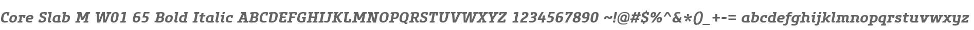 Core Slab M W01 65 Bold Italic