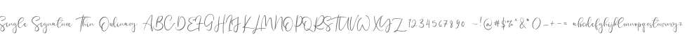 Single Signature Thin Ordinary