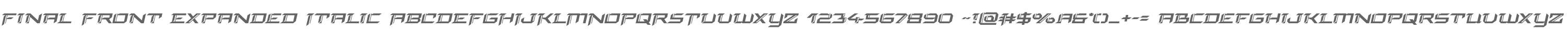 Final Front Expanded Italic