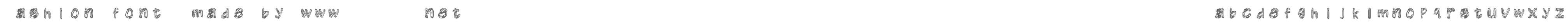 Fashion font, made by www.6763.net