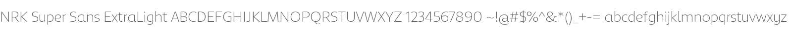 NRK Super Sans ExtraLight