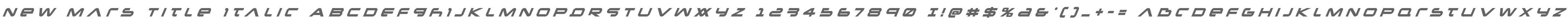 New Mars Title Italic