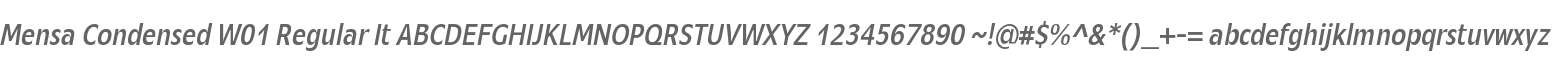 Mensa Condensed W01 Regular It