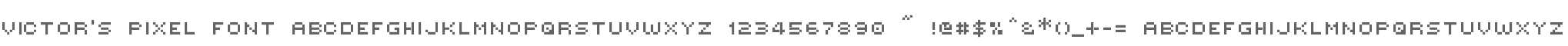 Victor's Pixel Font