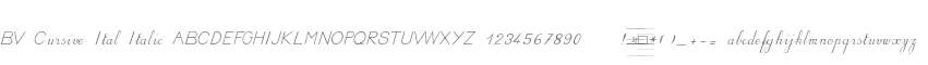 BV Cursive Ital Italic