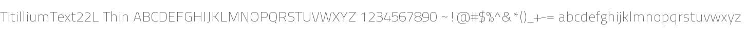 TitilliumText22L Thin
