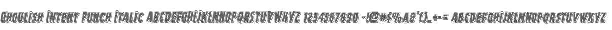 Ghoulish Intent Punch Italic