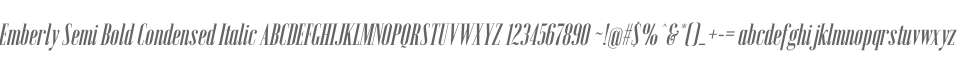 Emberly Semi Bold Condensed Italic
