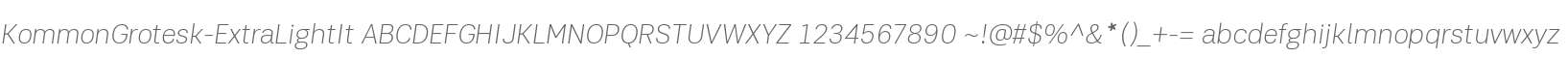 Kommon Grotesk ExtraLight