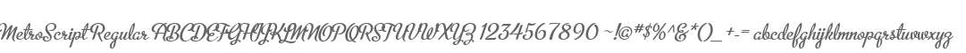 MetroScript Regular