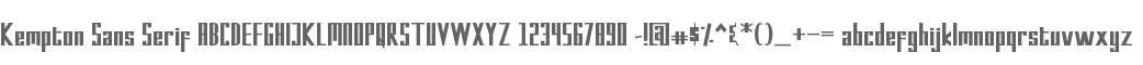 Kempton Sans Serif