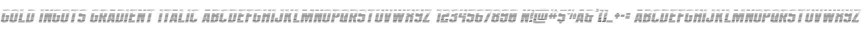 Gold Ingots Gradient Italic