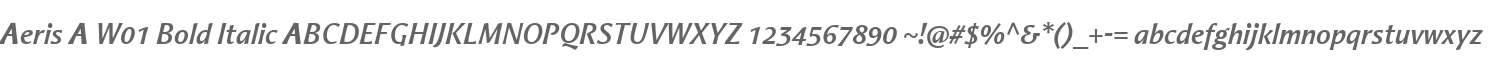 Aeris A W01 Bold Italic