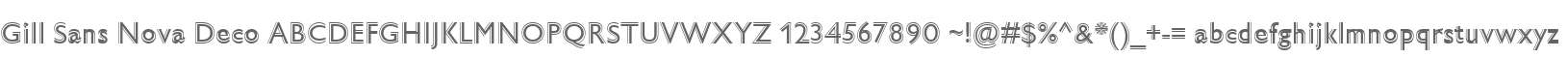Gill Sans Nova Deco Regular