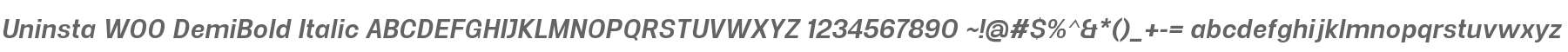 Uninsta W00 DemiBold Italic