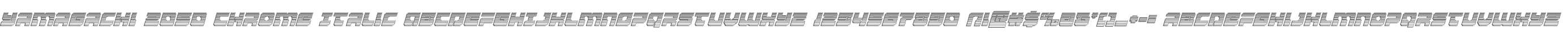Yamagachi 2050 Chrome Italic