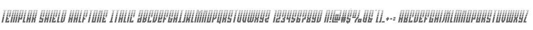 Templar Shield Halftone Italic