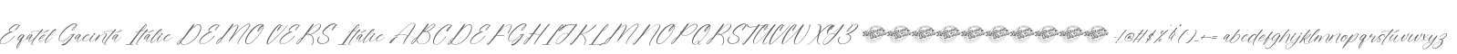 Eqatel Gacinta Italic DEMO VERS