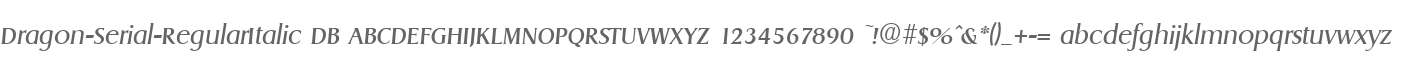 Dragon-Serial-RegularItalic DB