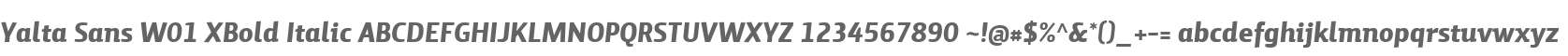 Yalta Sans W01 XBold Italic
