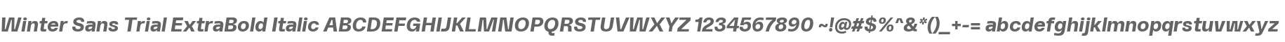 Winter Sans Trial ExtraBold