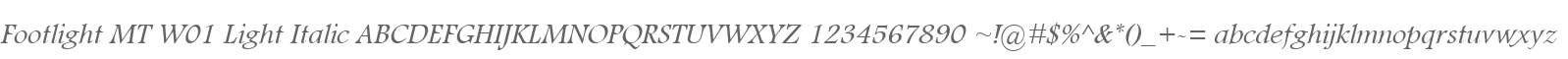 Footlight MT W01 Light Italic