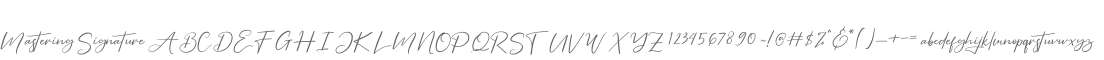 Mastering Signature